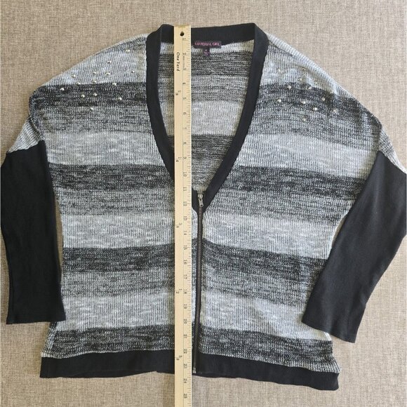 Material Cardigan Sweater Womens M Striped - Picture 8 of 15